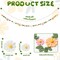 Three color boho daisy felt garland with floral design, perfect hanging decoration for summer parties, birthdays, baby showers, weddings, and backdrop displays